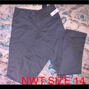NWT Youth Size 14 Grey Khakis f/ GAP